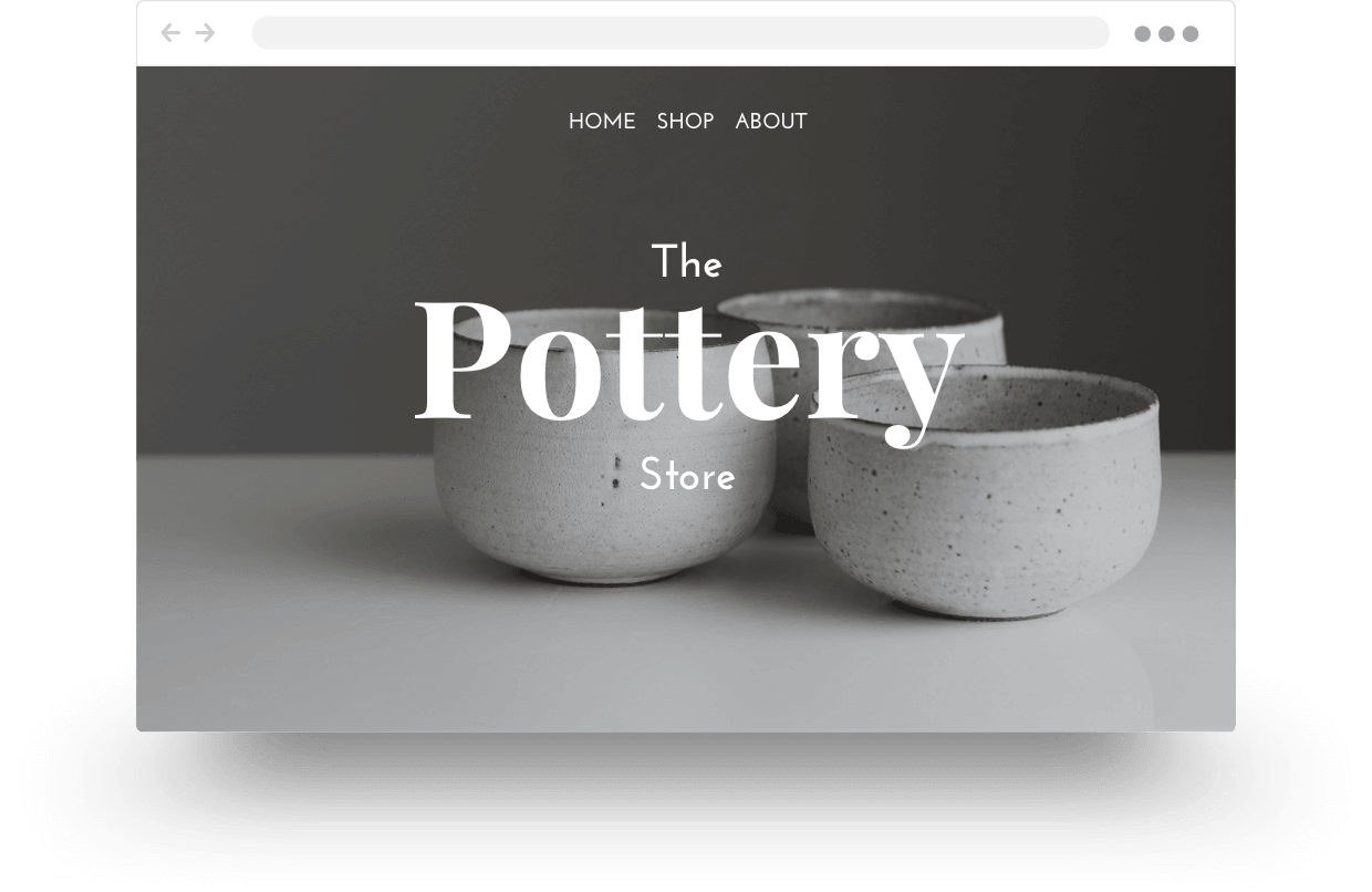 Uno shop online dedicato alla ceramica e creato con Jimdo, con pagine legali redatte col Generatore di testi legali