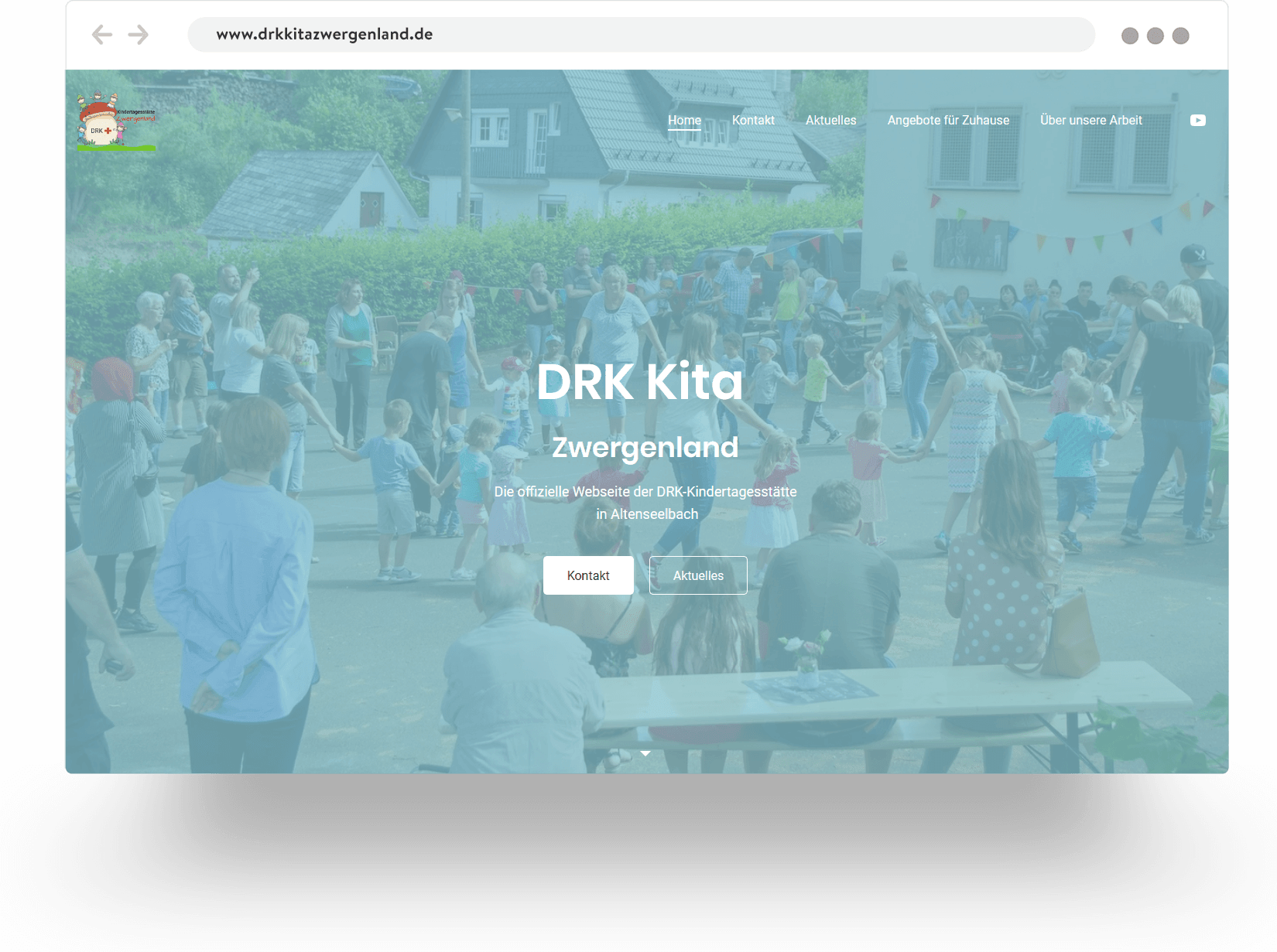 Beispiel für eine Kita-Website, die mit Jimdo erstellt wurde