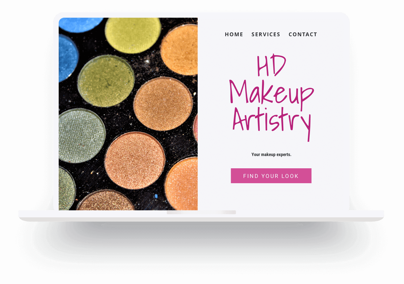 Esempio di un sito di un makeup artist creato con Jimdo